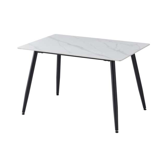 120cm Ceramic Table Modern Kitchen & Dining Room Rectangle Shape Top White Gloss White 1