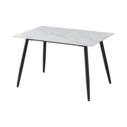 120cm Ceramic Table Modern Kitchen & Dining Room Rectangle Shape Top White Gloss White 1