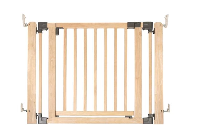 Safetots Wooden Multi Panel Room Divider, up to 96cm, Natural Wood, 76cm Tall, Flexible Room Divider for Baby and Toddler Cream Natural