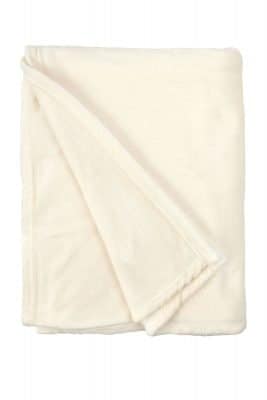 "Plush Collection Flannel Fleece Super Soft Throw in Cream (55"" x 71"") Cream Cream"