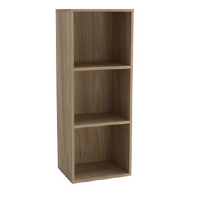 Wooden Bookcase Shelving Display Storage Shelf Unit Wood Shelves Multi Oak - 3 Shelf 1