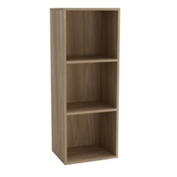 Wooden Bookcase Shelving Display Storage Shelf Unit Wood Shelves Multi Oak - 3 Shelf 1