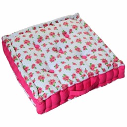 Homescapes Roses and Dots Cotton Floor Cushion