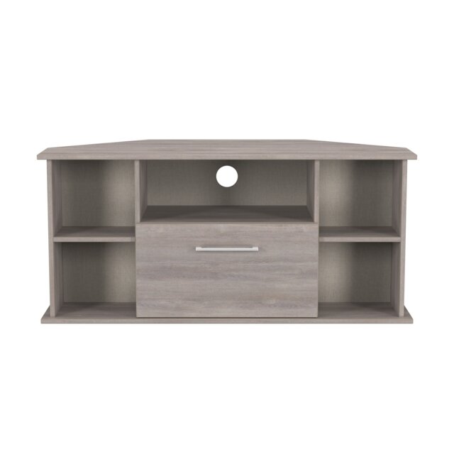 Gloucester Corner TV Stand in Grey Oak (Ready Assembled) Grey Grey Oak