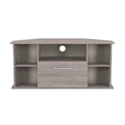 Gloucester Corner TV Stand in Grey Oak (Ready Assembled) Grey Grey Oak