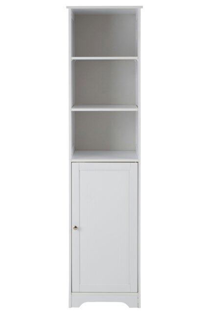 Interiors By Premier Contemporary Single Door Cabinet, Compact Design Display Cabinet, Functional Side Cabinet For Livingroom White
