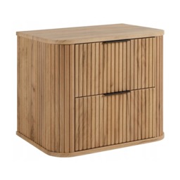 Elegance Glamour Style 2 Drawer Bathroom Vanity Cabinet 60cm - Gold Craft Oak Multi Gold Craft Oak