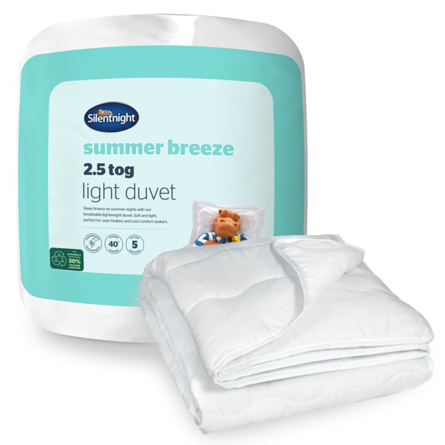 Silentnight Summer Breeze Duvet - 2.5 Tog White Super King SuperKing