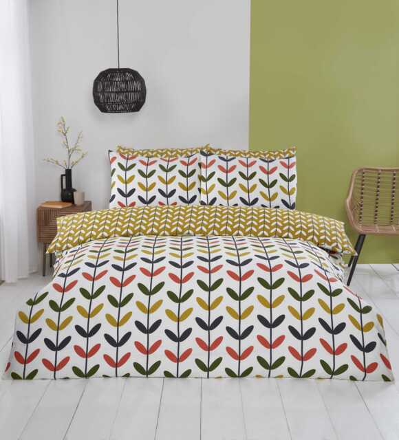 Jules Floral Microfibre Reversible Duvet Cover Set with Pillowcase Multi Double 1