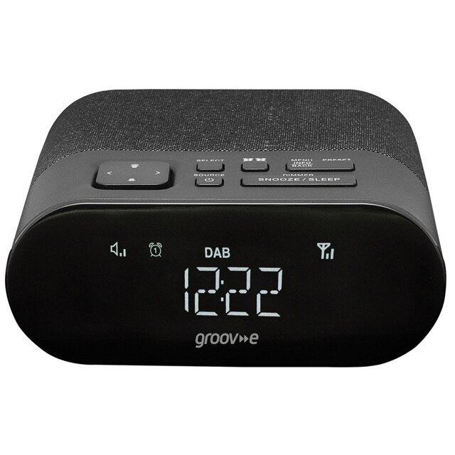 Groov-e GVCR03BK Roma Alarm Clock Radio with DAB+/FM Radio - Black
