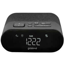Groov-e GVCR03BK Roma Alarm Clock Radio with DAB+/FM Radio - Black