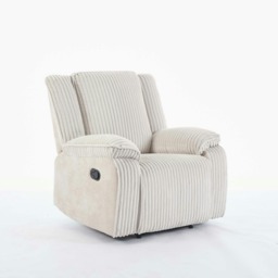 Verona Jumbo Cord Manual Recliner Chair Grey Grey