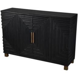 Lennox 2 Door Sideboard - Wood - L34 x W123 x H84 cm - Black