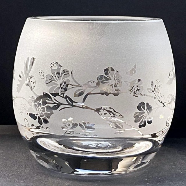 Animo Glass Engraved Tealight Holder Small Ladybird