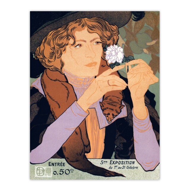 "Salon des Cent Vintage Advert Vintage Wall Art Print de Feure 24x32"""