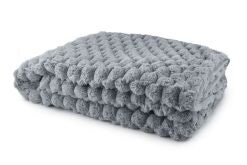 "Leah Collection Deluxe Throw in Charcoal (50"" x 60"")"