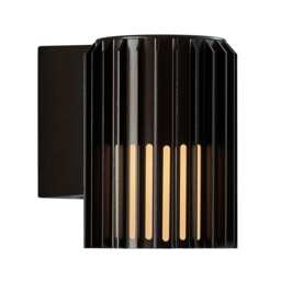 Nordlux Aludra Outdoor Wall Light Black Aluminium Solar E27 Sensor Coastal/Marine Safe - Mains Powered, IP54