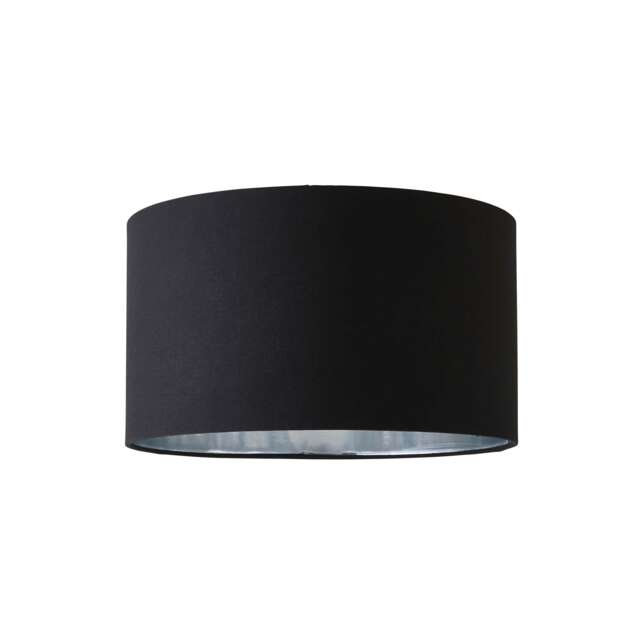 ValueLights Reni Medium Black Fabric Chrome Shade