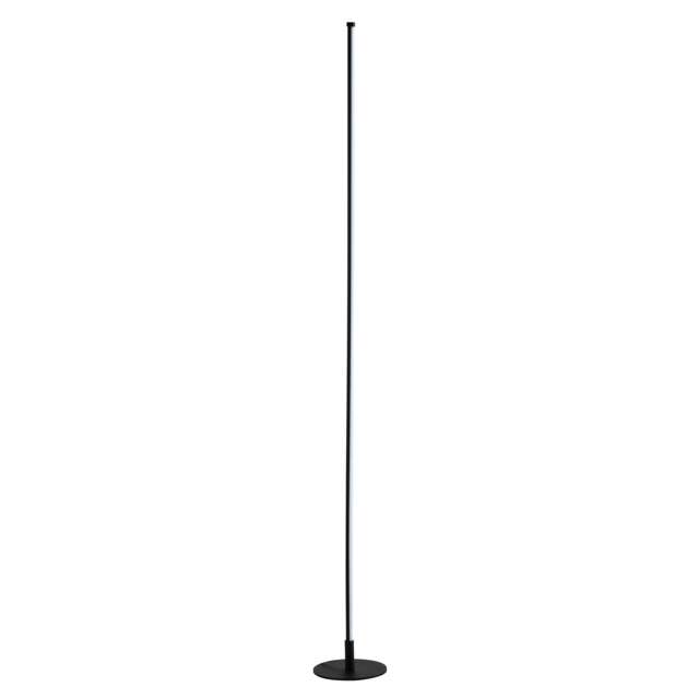 Modern Sleek Stick Style LED Standard Floor Lamp in Matt Black with Foot Dimmer Black Black 1