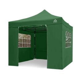 All Seasons Gazebos 3x3 Pop up Garden Gazebo with Heavy Weight Side Panels -Green