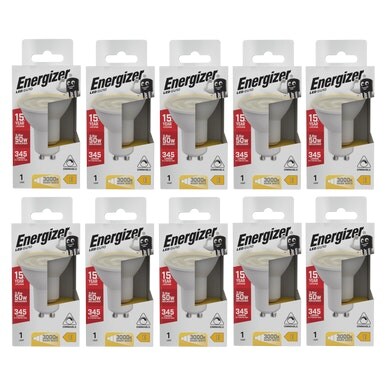Energizer LED GU10 345lm 3.6W 3000K (Warm White) Dimmable Light Bulb - Pack of 10