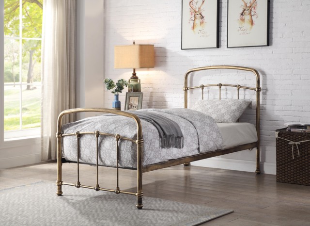 3ft Single Retro bed frame,Antique bronze,metal,tube style.Rustic,traditional industrial