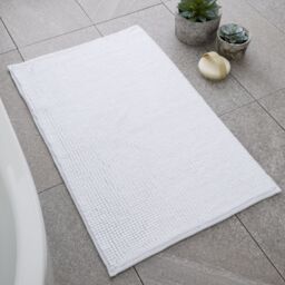 Catherine Lansfield Bobble Bath Mat White 50 x 80 cm