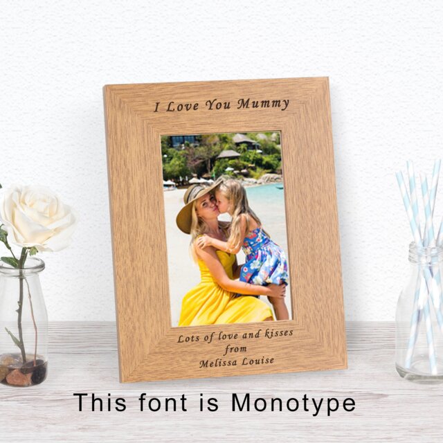 Personalised Any Message Wood Photo Frame 7x5 for Mum Mothers Day