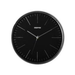 GEEPAS 3D Wall Clock with Glass Cover Black