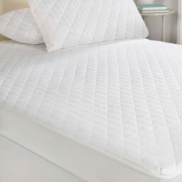 BHS Feels Like Down Mattress Protector with Pillow Protector White White 1