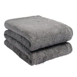 OHS Teddy Fleece Blanket, 150x200cm - Charcoal