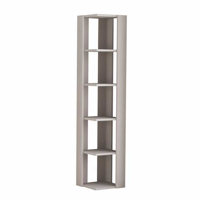 Decortie Nati Corner Bookcase 34x34x161cm Mocha Grey