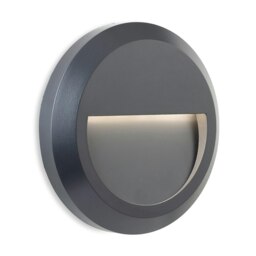 Enzo LED Resin Wall & Step Light - Round Graphite IP65