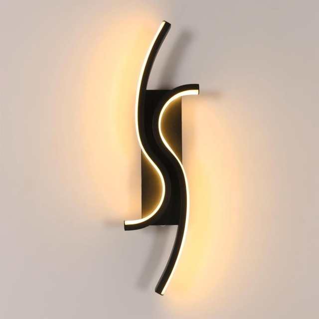 LED Black Indoor Wall Light 12W
