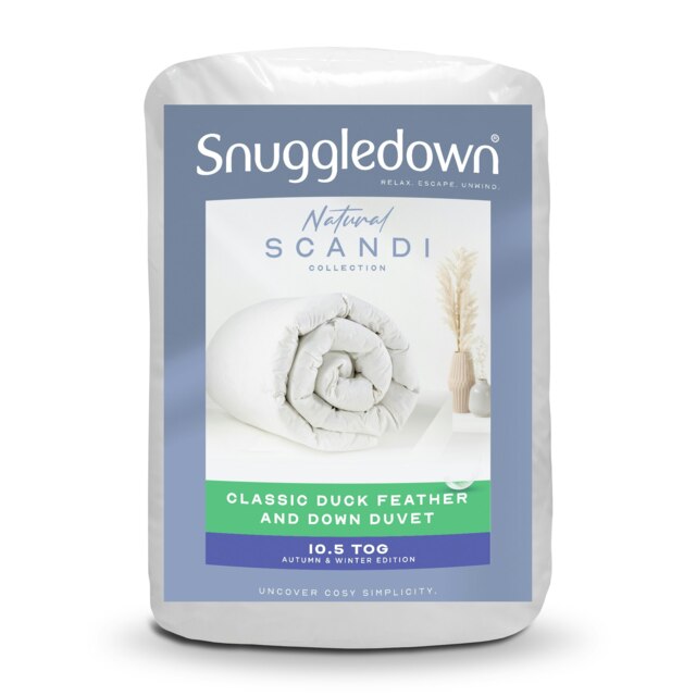Snuggledown Scandinavian Duck Feather And Down Duvet, 10.5 Tog, King White