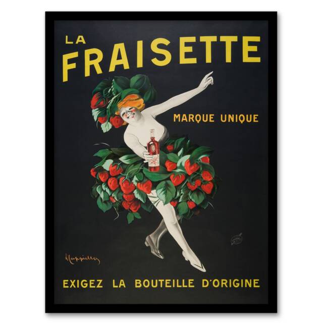 Leonetto Cappiello Framed Wall Art Fraisette Strawberry Liqueur Vintage Advert