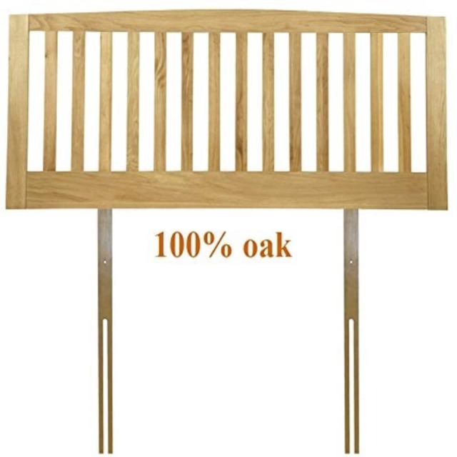 4ft Small Double 100% Genuine solid oak headboard bedhead end.Oak wood wooden, woodern style slat headboard Multi 4ft Small Double