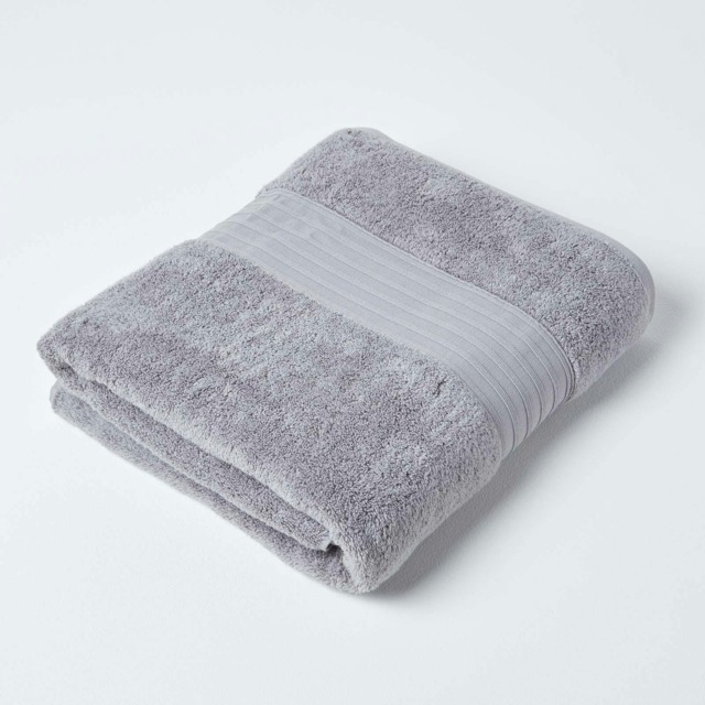 Homescapes Zero Twist Supima Cotton Bath Sheet - Grey Grey Bath sheet