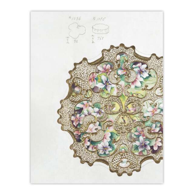 "Vintage Design For Plate Bowl Vintage Wall Art Print Noritake 24x32"""