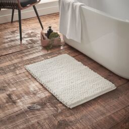 Bianca Aspen Bobble Bath Mat White 50x80cm