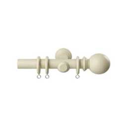 28mm Woodland Cream Curtain Pole Set 95cm Cream Cream