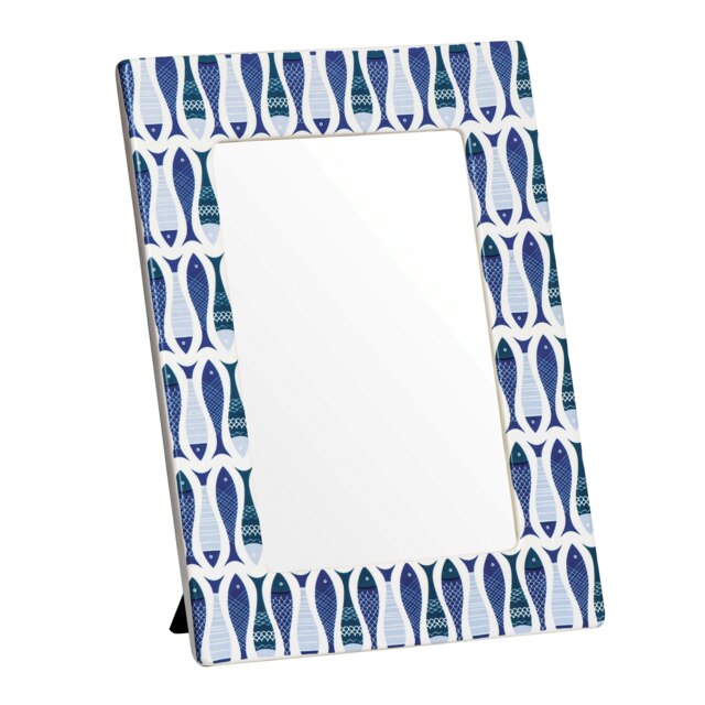 Orsina Photo Frame, Nautical-Inspired Design With Fish Motif And Natural Wood Finish, Freestanding Display For 4x6