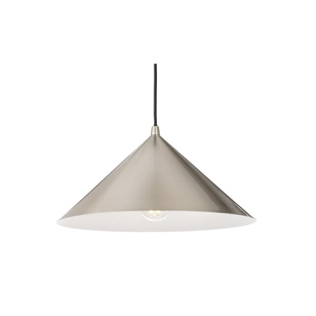 Garcia Dome Pendant Brushed Steel 1xE27