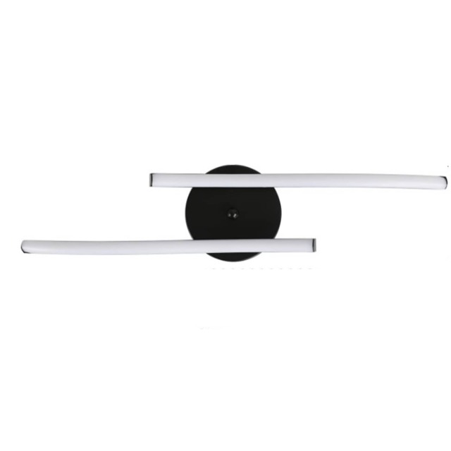 LED Ceiling Lights 2 Black Parallels 14W Cool White Light