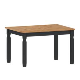 Mercers Furniture Corona Charcoal Small Extending Dining Table Solid Wood Mexican Pine Wooden Extendable Kitchen Dark Grey