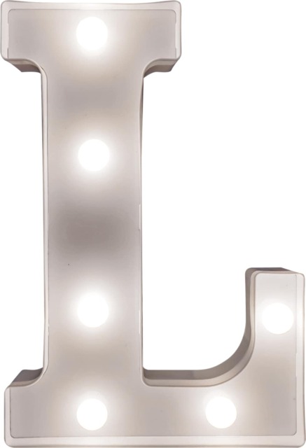 St Helens Battery Operated 3D LED Letter L Light