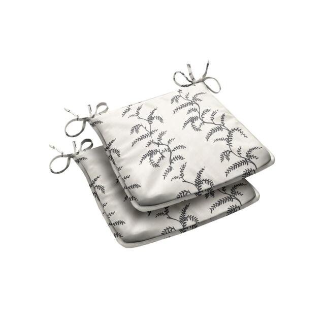 Linen Fern Outdoor Tapezoid Shape Seat Pad Pair