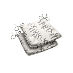 Linen Fern Outdoor Tapezoid Shape Seat Pad Pair