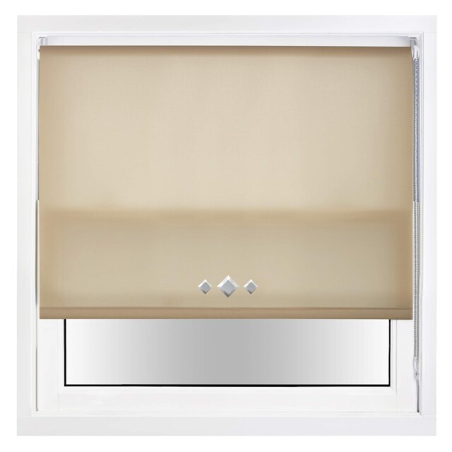 FURNISHED Daylight Trimmable Roller Blinds with Triple Diamond Eyelets and Metal Fittings Brown Cappuccino (W) 210cm x (L) 210cm