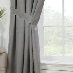 Eclipse - 100% Blackout Thermal Self-Lined Curtains - Eyelet - 100% Polyester (Pewter, 46''x 90'' - 117cm x 229cm (Pair)) Grey Grey